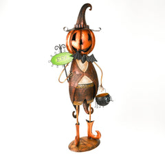 Metal Pumpkin-Man Greeter