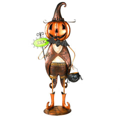 Metal Pumpkin-Man Greeter