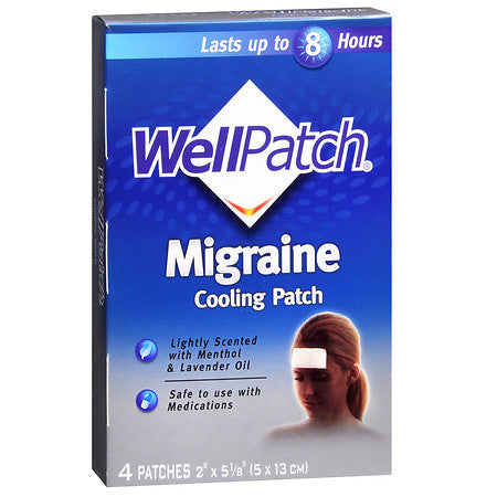 WellPatch Migraine Headache Cooling Patch - Drug Free Lasts Up to