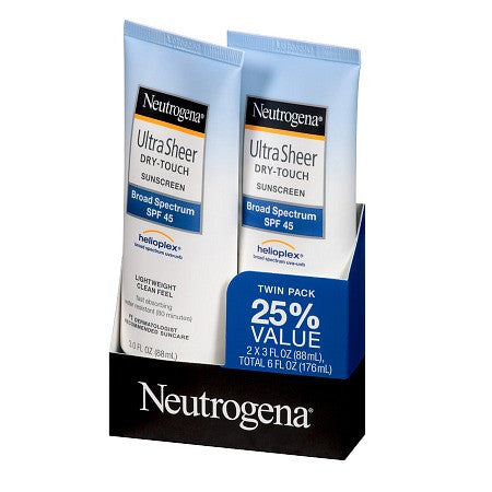Neutrogena Ultra Sheer Dry-Touch Sunblock Lotion 2 Pack SPF 45