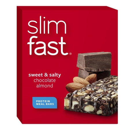 Slim-Fast 3-2-1 Plan 200 Calorie Meal Bars Sweet & Salty Chocolate Almond