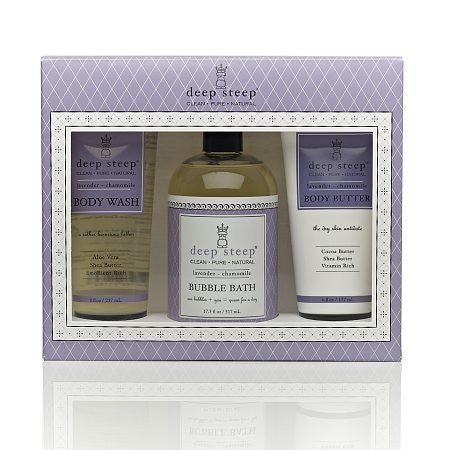 Deep Steep Terrific Trio Gift Set Lavender Chamomile