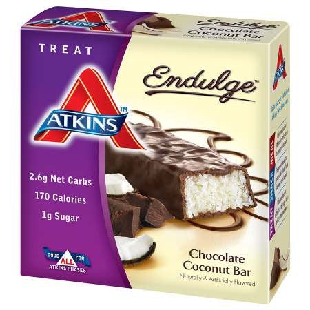 Atkins Endulge Nutrition Bars Chocolate Coconut