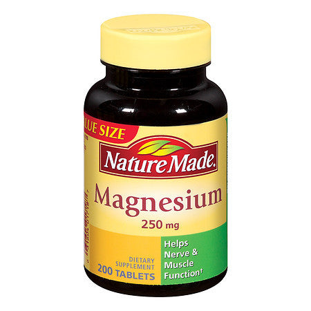 Magnesium 250 mg Dietary Supplement Tablets